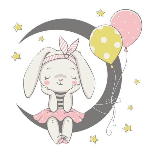VINYL Wall Decal Moon Bunny - Picture 4 of 5